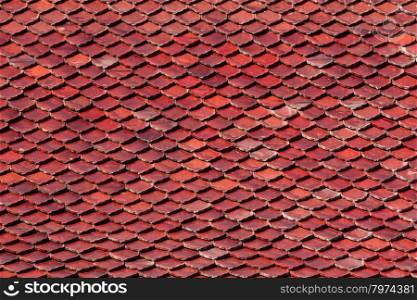 old tiles roof background