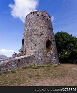 Old tower on the Annaberg Plantation in the National Park on St John in the US Virgin Islands