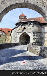 Old town gate of Rothenburg ob der Tauber, Germany