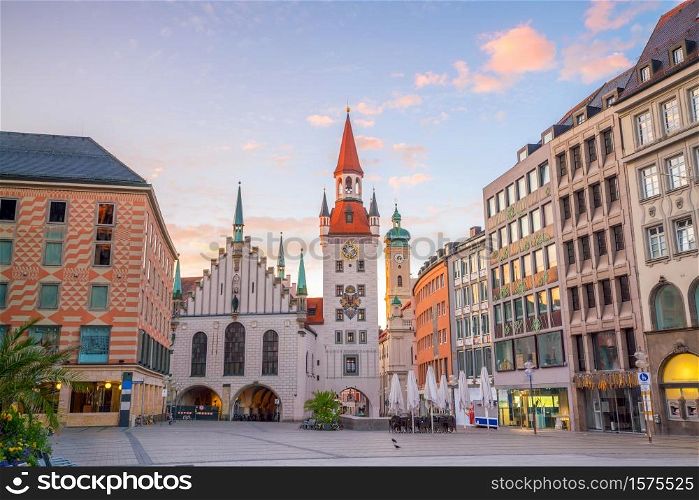 Old Town Hall at Marienplatz Square in Munich, Germany