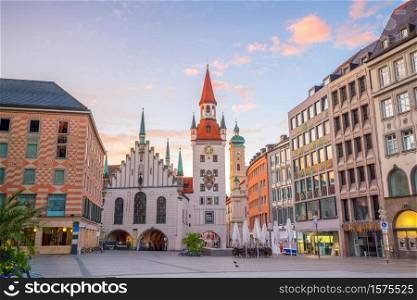 Old Town Hall at Marienplatz Square in Munich, Germany