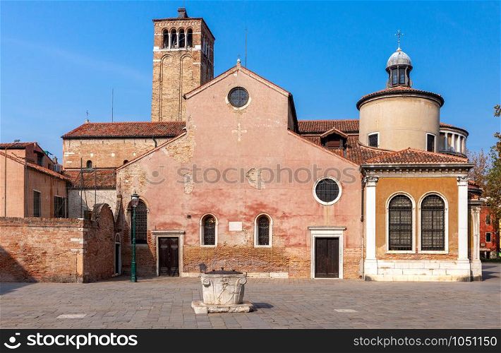 Old Town Square and a medieval church. Venice. Italy.. Venice. Old Town Square.