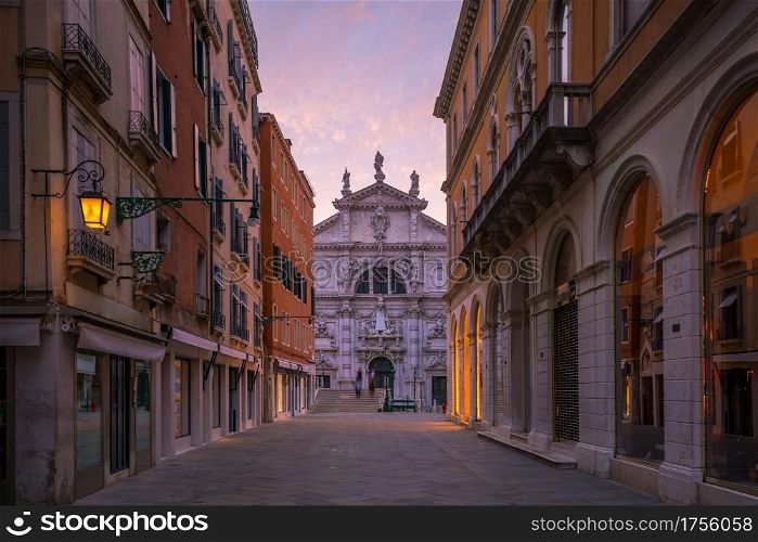 Old town Vanice at twilight in Italy