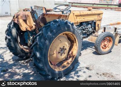 Old tractor of more than fifty years, still working