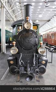 Old train in museum of transport in Lucerne, Switzerland