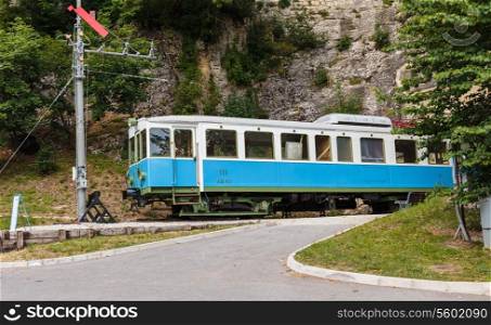 Old tram car in San Marino