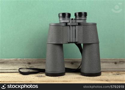 Old travel binoculars on the floor