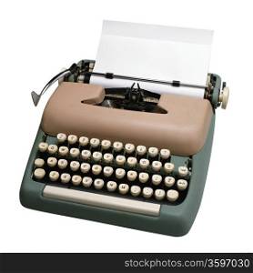 Old Typewriter with paper
