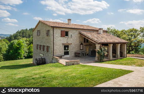 Old typical Tuscan farmhouse in Italy