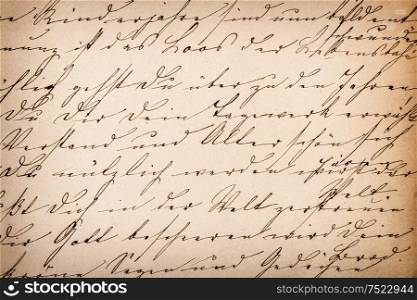 Old undefined abstract handwritten text. Grunge vintage paper texture background