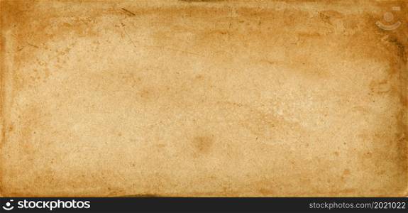 Old used paper texture isolated on white. Horizontal banner. Old used paper texture. Horizontal banner