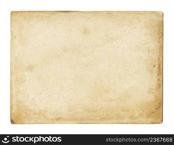 Old used paper texture isolated on white. Old used paper texture