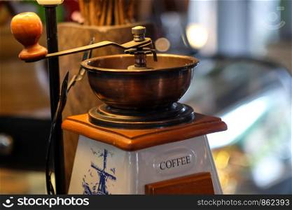 Old vintage coffee grinder