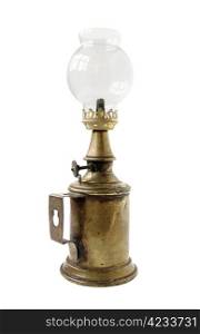 old vintage glass oil lamp. oil lamp