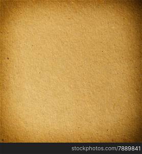 Old vintage paper poster brown carton texture or background. Square format