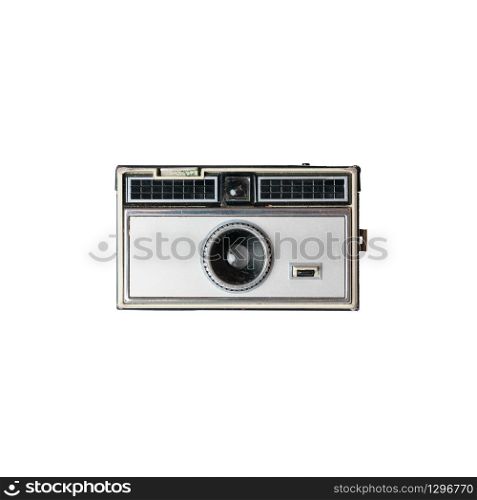 Old vintage Photo Camera on a white Background