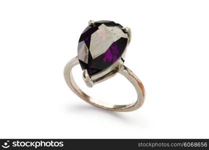 Old vintage ring isolated on the white background