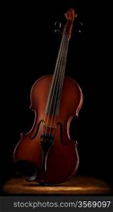 old violin close up