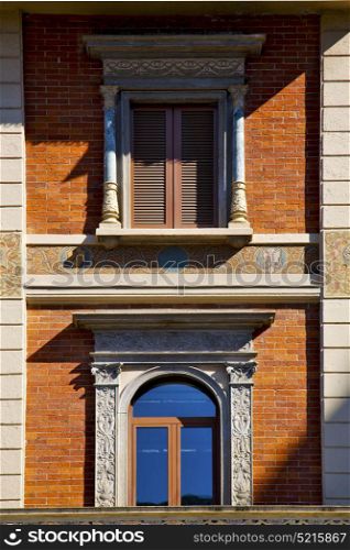 old wall window in the centre of city lugano Switzerland Swiss