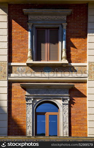 old wall window in the centre of city lugano Switzerland Swiss