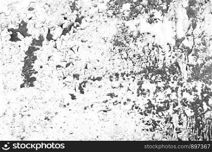 Old wall with cracked paint background. Grunge contrast black and white texture template for overlay artwork.