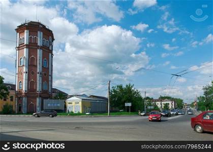 old water tower. Vologda city, Russia