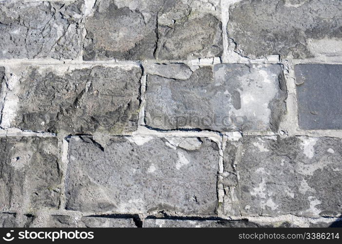 Old weathered brick floor as a background