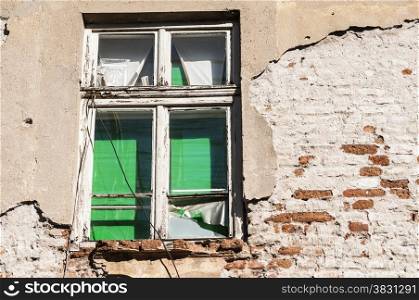 Old weathered grunge window