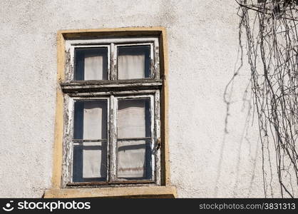 Old weathered grunge window