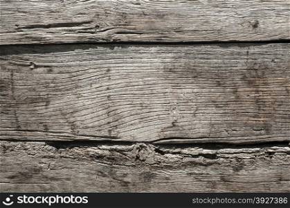 Old weathered grunge wooden board closeup as background