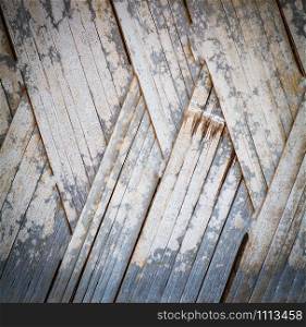 Old weave texture from nature bamboo wicker traditional pattern handicraft thai style background
