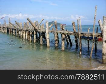 Old Wharf, pier coast of Malaysia, Langkawi