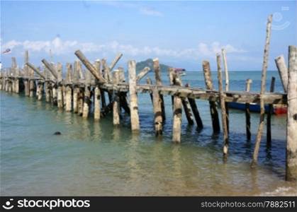 Old Wharf, pier coast of Malaysia, Langkawi