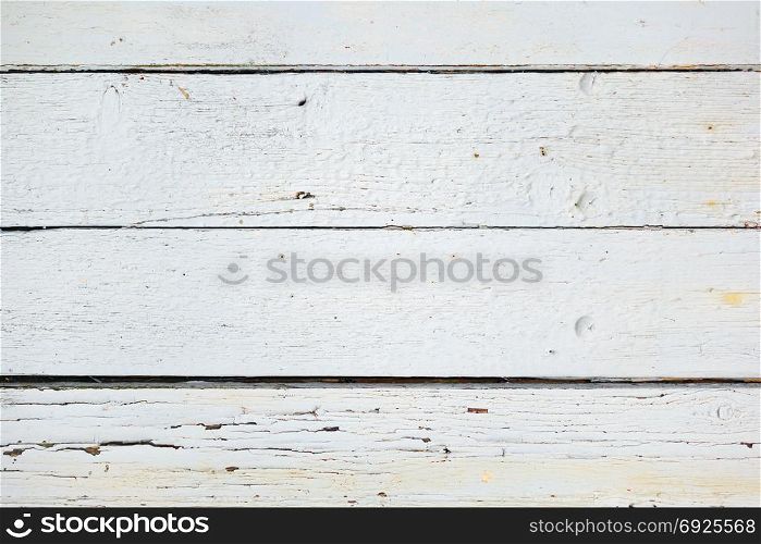 Old wood board painted white background texture. Old wood board painted white