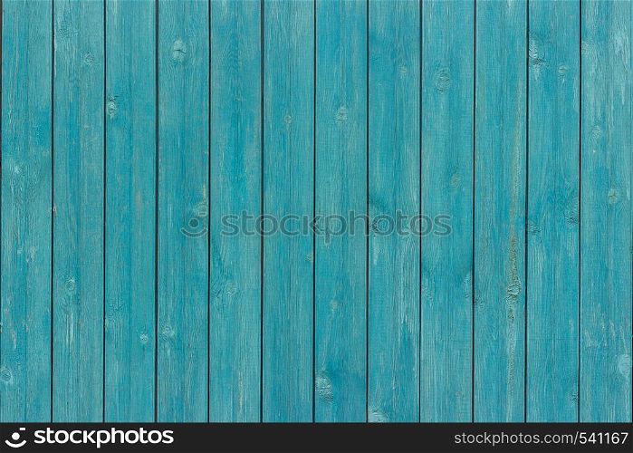 Old wood planks board painted blue color, background, texture. Old wood planks board painted blue color
