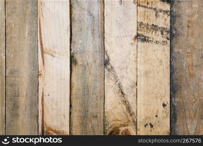 Old wood planks wall panel with scratched, dirty and rustic on textured surface. Abstract nature background.