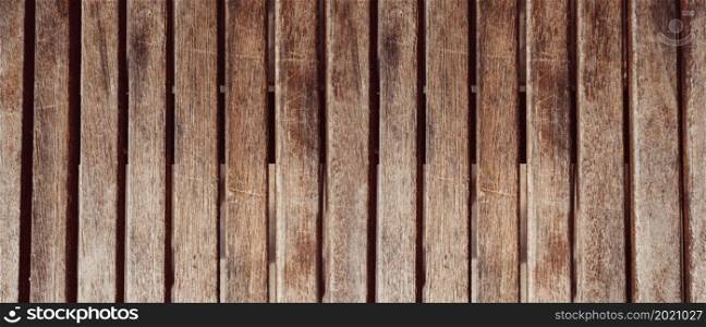Old wood texture background. Dirty rustic wooden backdrop. Horizontal banner. Old wood texture background banner
