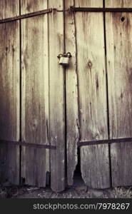 old wood texture background with padlock