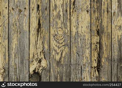 Old wood with rusty screws, detail of the passage of time, abandonment