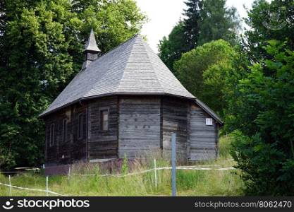 Old wooden church in Lichtenstein