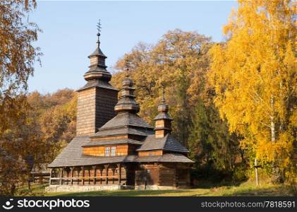 Old wooden church in Ukraine