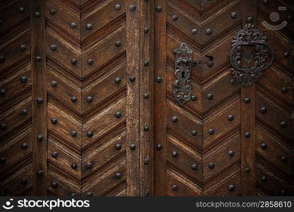 Old wooden door