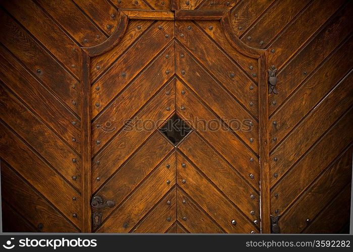 Old wooden door