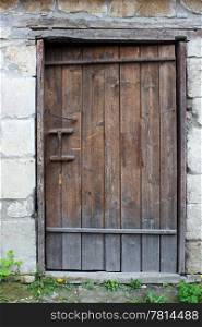 Old wooden door, background