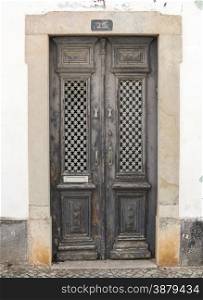 old wooden door in lagos portugal