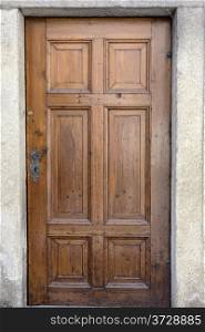 Old wooden door of Cesky Krumlov, Czech Republic