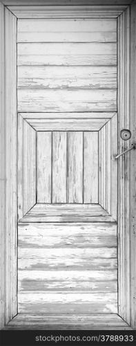 Old wooden door with