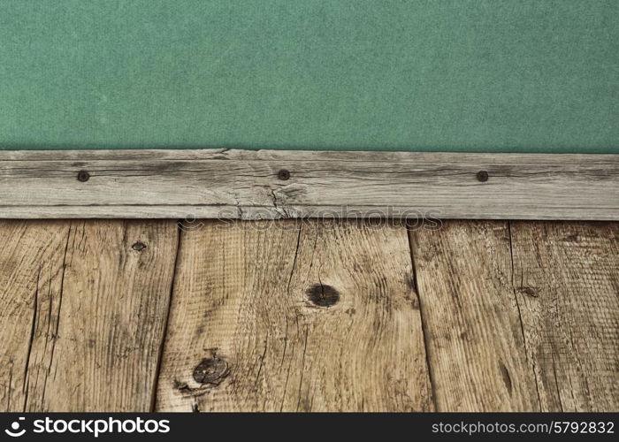 Old wooden floor close up