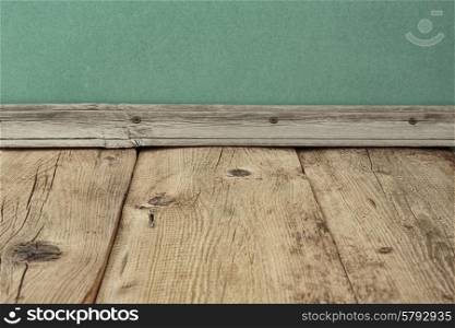 Old wooden floor close up