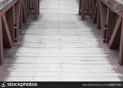 old wooden footbridge pedestrian walkway